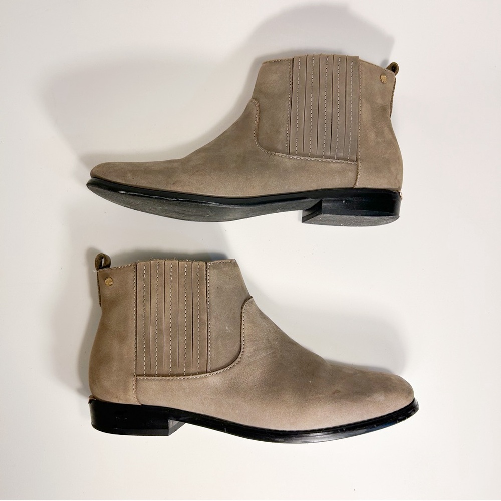 GH Bass & Co leather ankle boot booties gray brown taupe US 8.5 - Picture 5 of 9